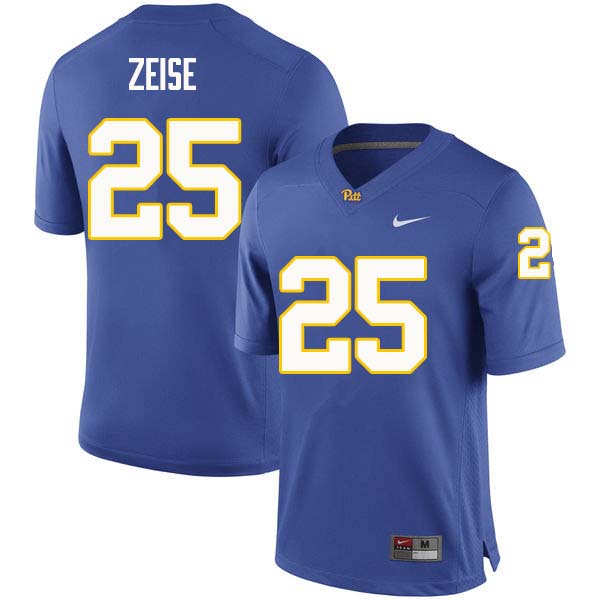 Men #25 Elijah Zeise Pittsburgh Panthers College Football Jerseys Sale-Royal